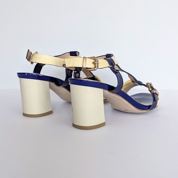 Studio L&T Patent Strappy Block Heel Sandals - Picture 6 of 11